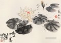 呉祖蓮の睡蓮池の古い中国の墨